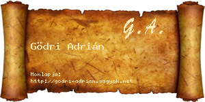 Gödri Adrián névjegykártya